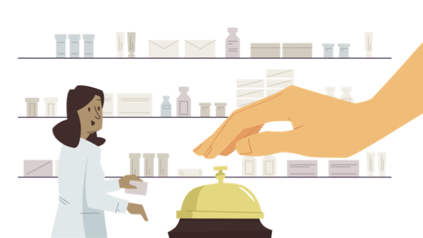 Illustration einer Apotheken-Klingel